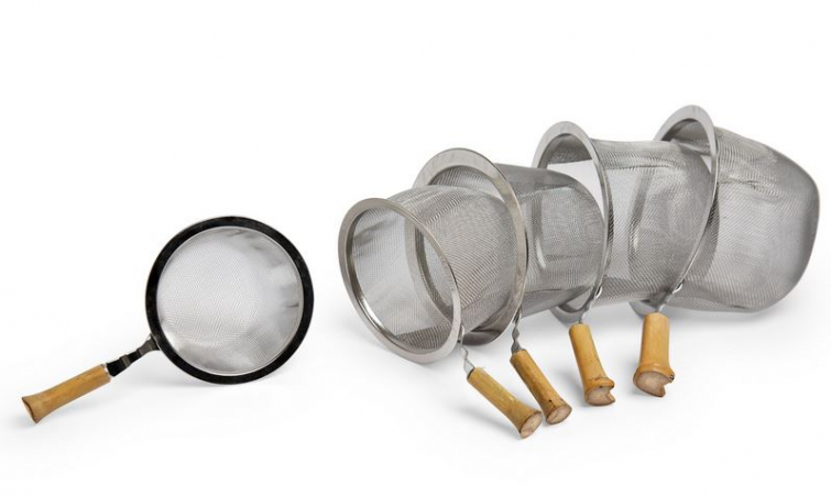TeaLogic, Edelstahlteefilter mit Bambusgriff, Ø innen 7 cm